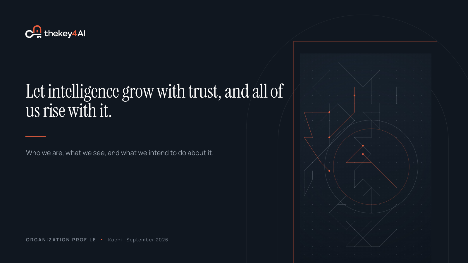 First page of The Key 4 AI, Organization Profile